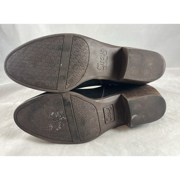 Circus by Sam Edelman Ankle Booties Boots Size 8 Black Suede Preston Side Zip - Picture 5 of 11